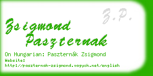 zsigmond paszternak business card